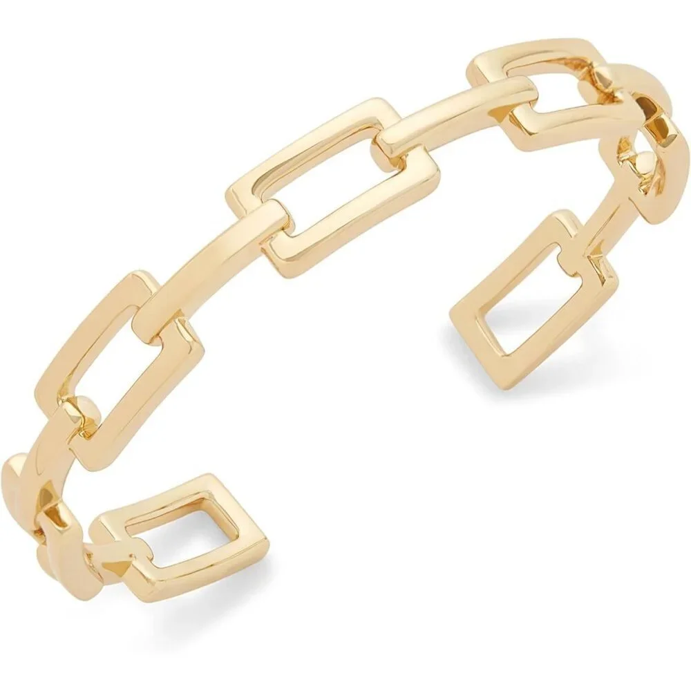 Women's Gold Huxley Cuff Bracelet Adjustable Bracelet High Polish Plating - Picture 1 of 7